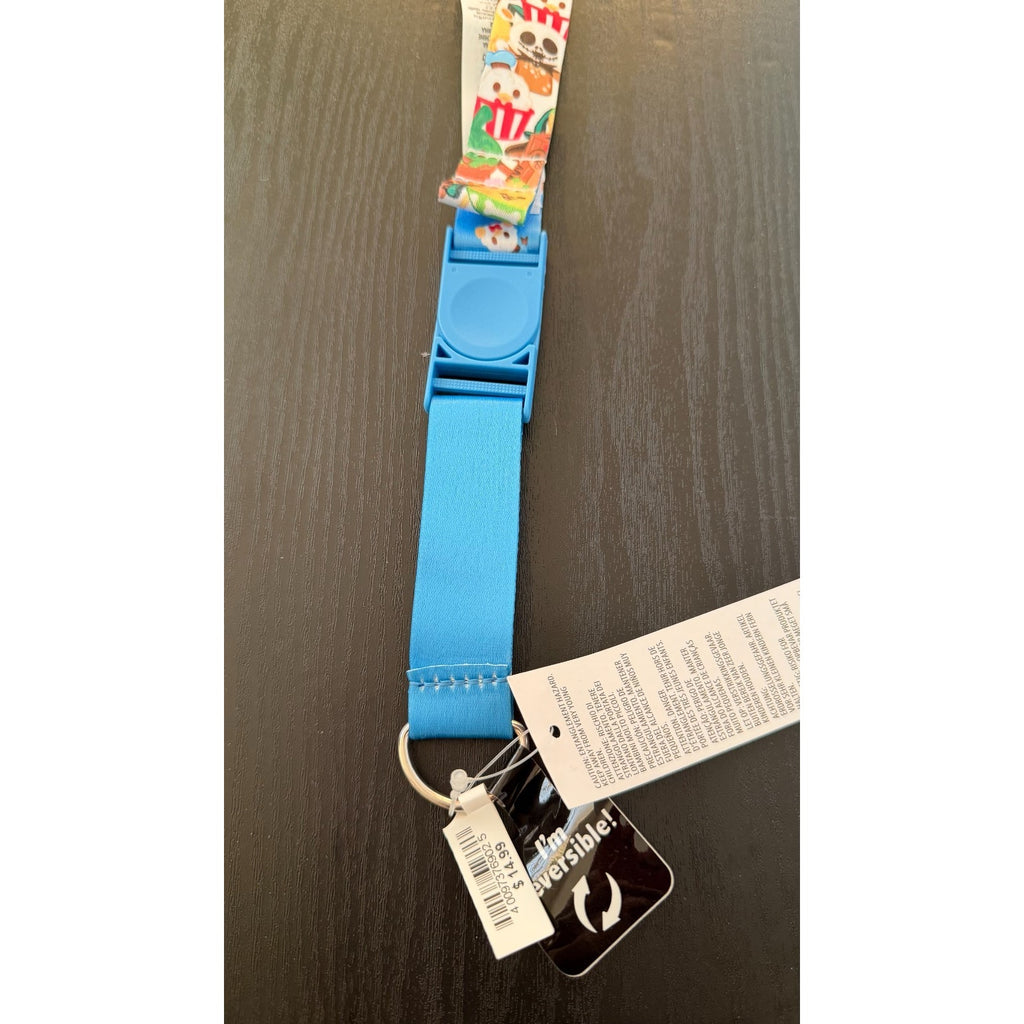 Disney Pin Trading Lanyard - Disney Munchlings Blue and White NEW