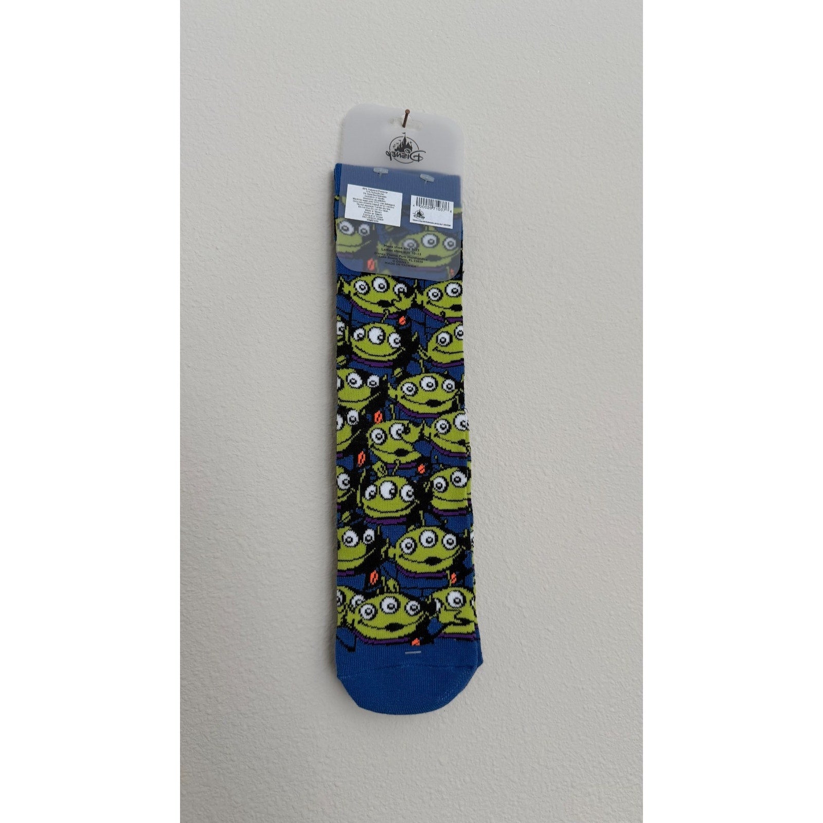 NEW Disney Parks Toy Story Alien Crew Socks Adult Unisex Size W 10-13 M 9-12