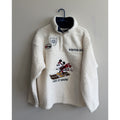 NEW Disney Women's Mickey Mouse Skiing Sherpa Quarter-Zip Pullover Large