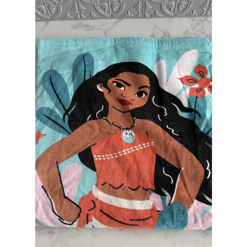 Disney Princess Beach Towel Ariel Moana Belle Flounder Cotton Pool Towel NEW