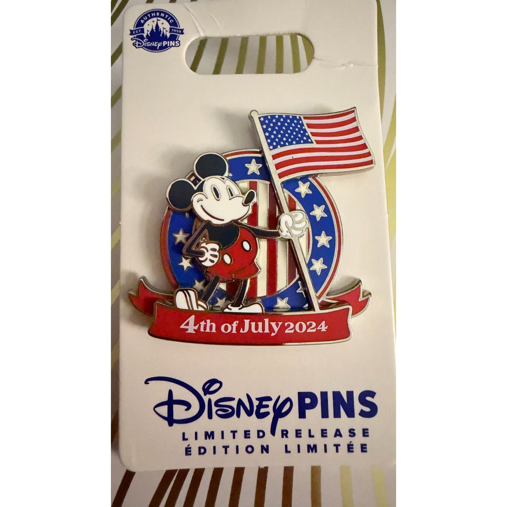 Disney Parks 2024 Mickey Mouse 4th of July Pin - Limited Release