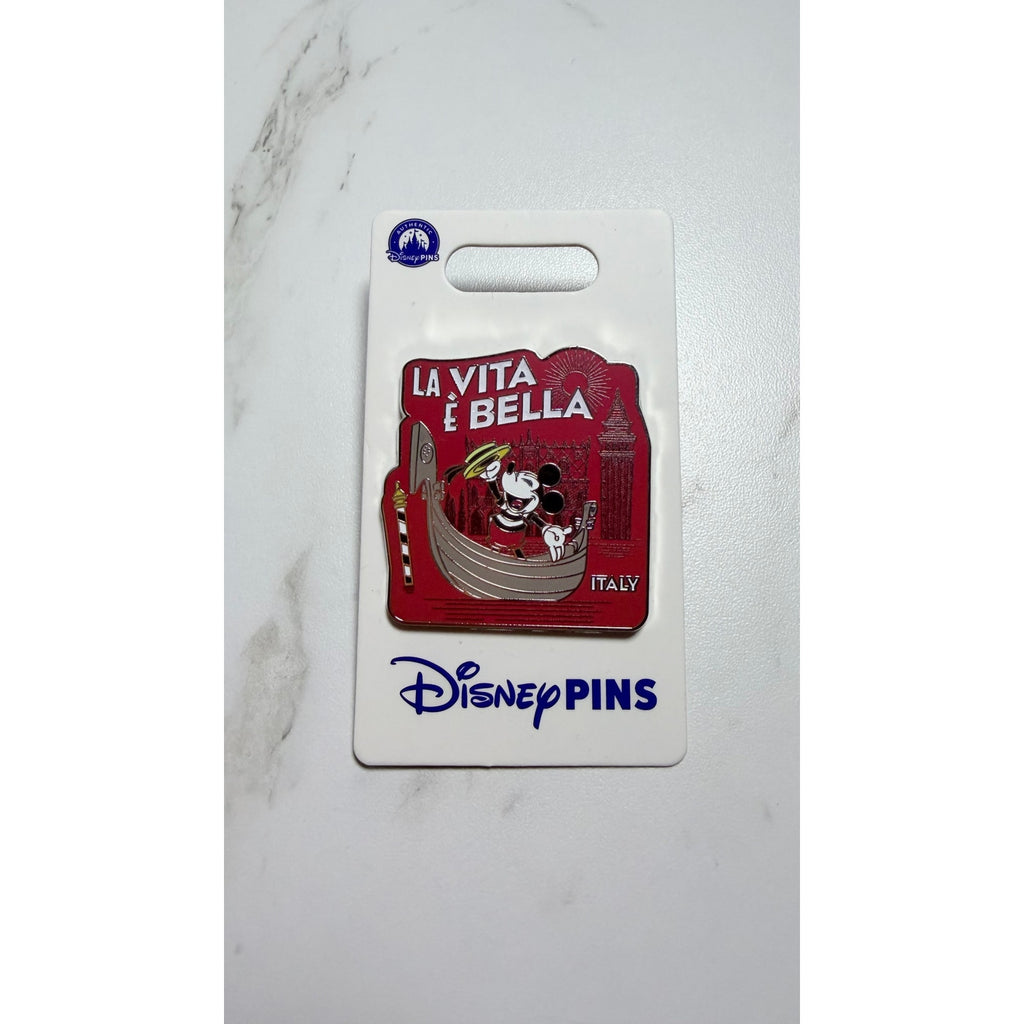 Disney Parks EPCOT Italy Pavillion Mickey Mouse La Vita È Bella Pin 2024 NEW