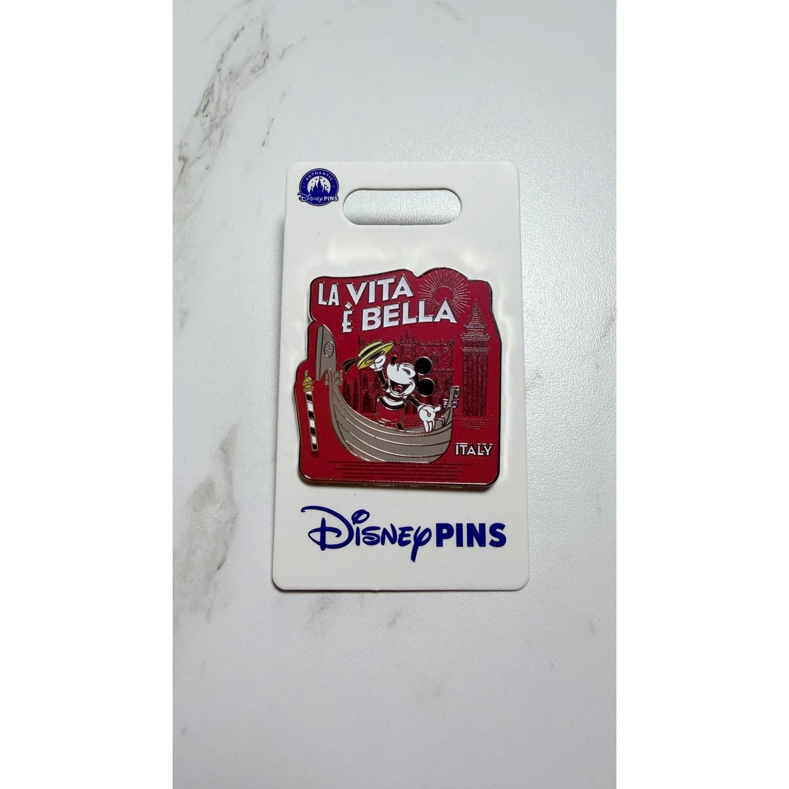 Disney Parks EPCOT Italy Pavillion Mickey Mouse La Vita È Bella Pin 2024 NEW