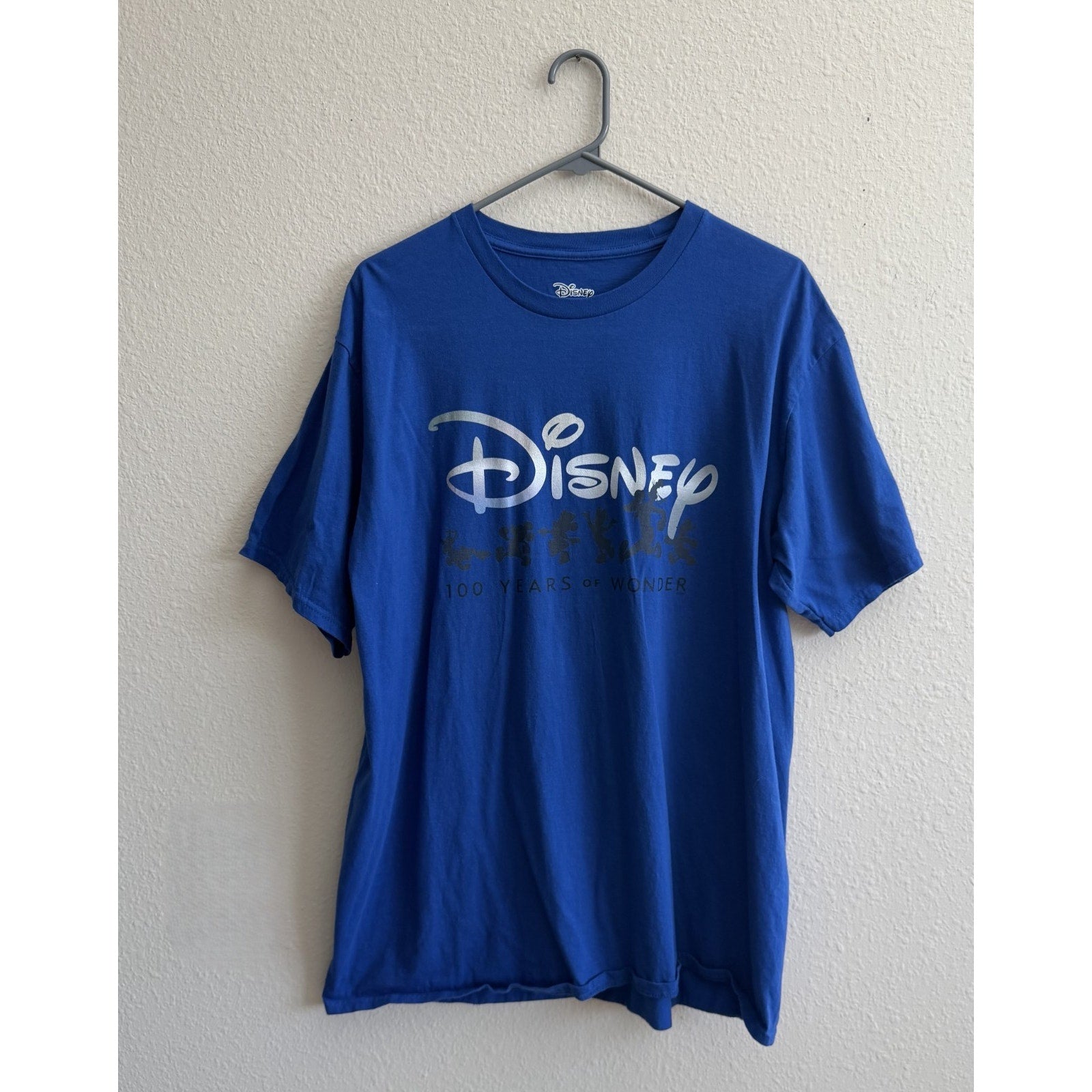 Disney 100th Anniversary Men's Royal Blue T-Shirt - Size XL
