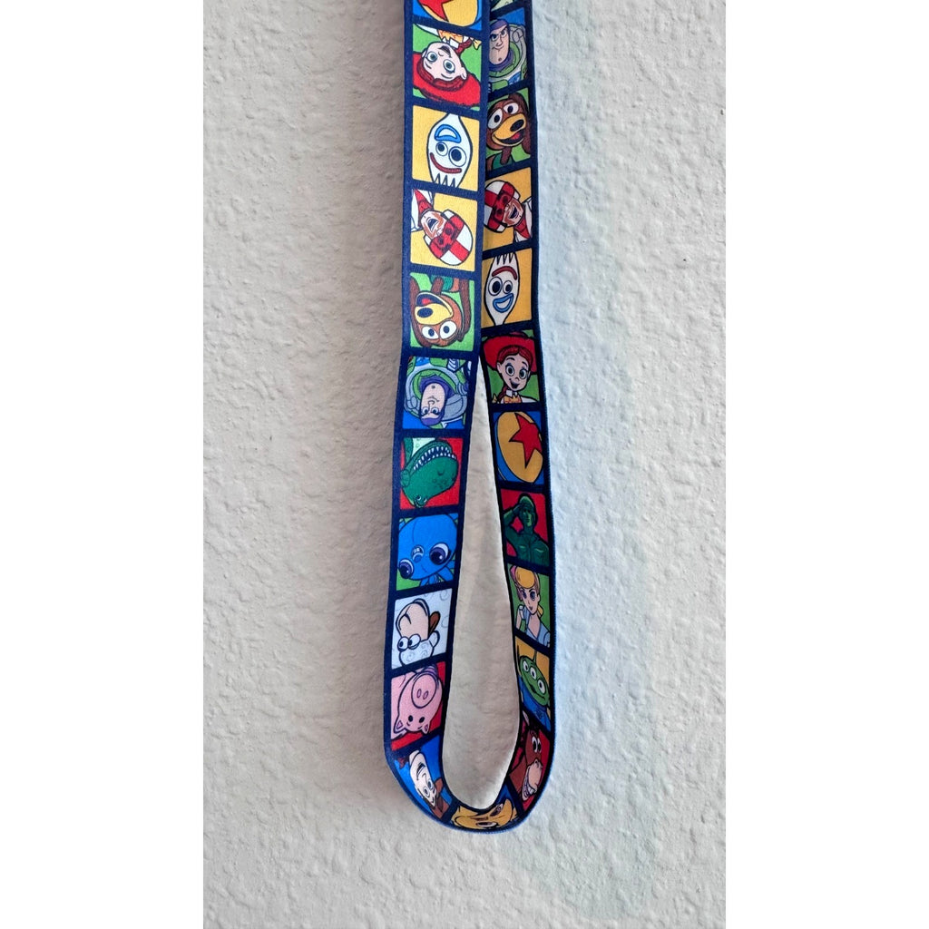Disney Store Toy Story Lanyard Woody Buzz Cloud Print Pin Trading Holder NWT