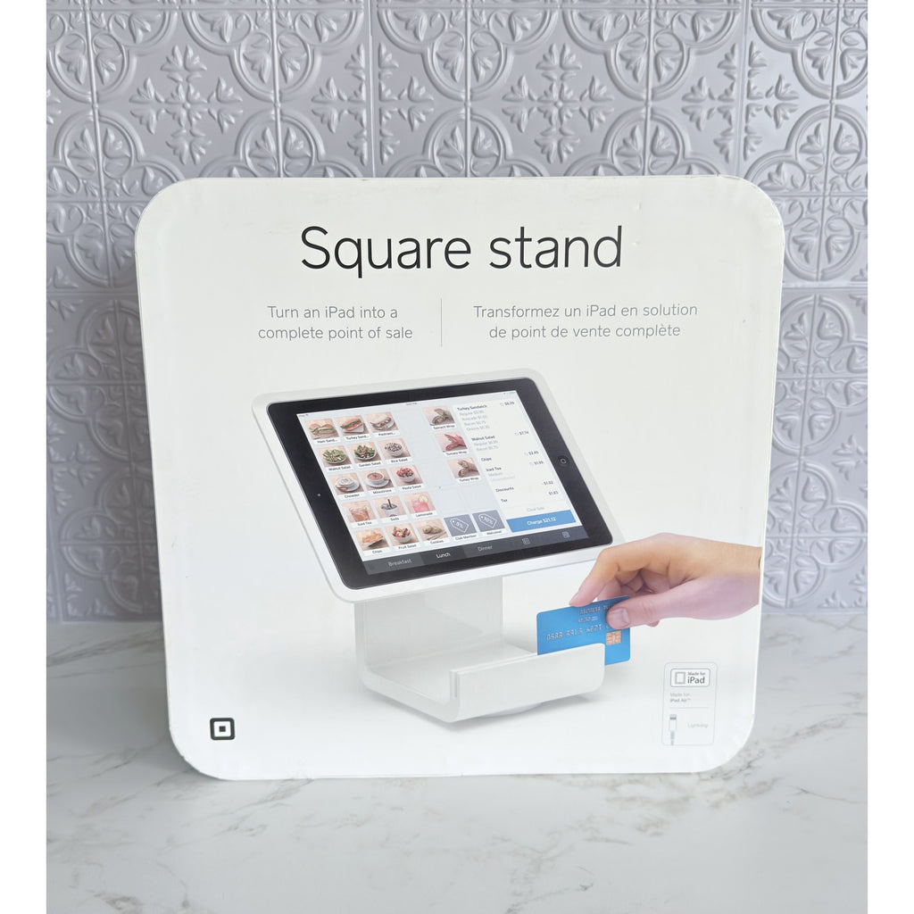 Square Stand POS Point of Sale for Apple iPad Air with Lightning Connector - White