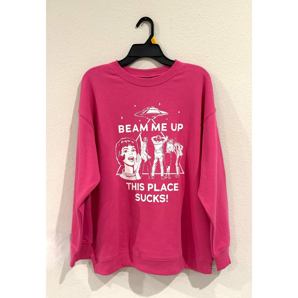 Netflix Stranger Things Women's "Beam Me Up" Graphic Crewneck (Medium)-NWT