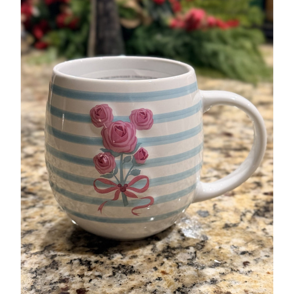 NEW Disney Mickey Mouse Icon Rose & Ribbon Coquette Mug