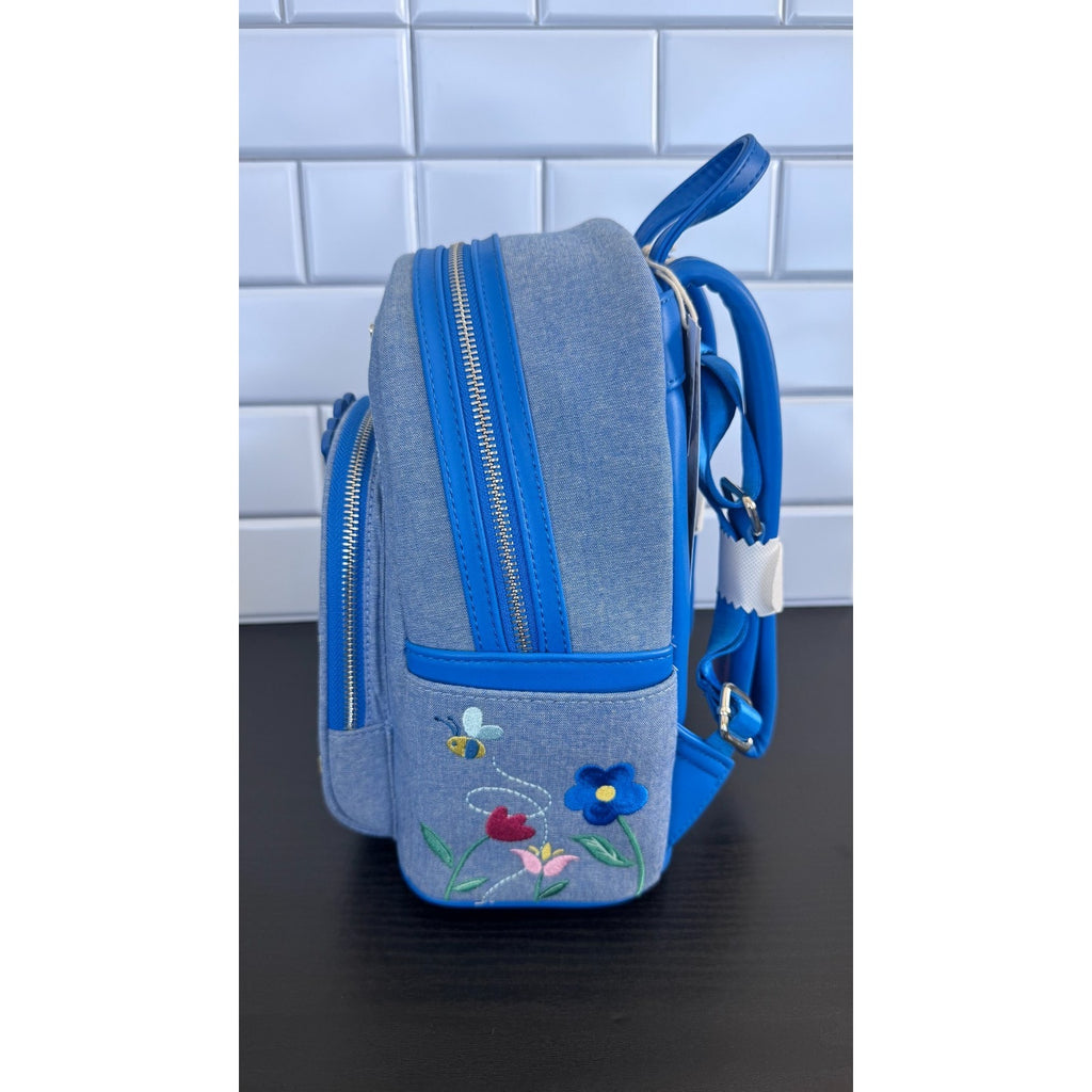 Disney Parks x Loungefly Denim Winnie the Pooh and Friends Mini Backpack NWT