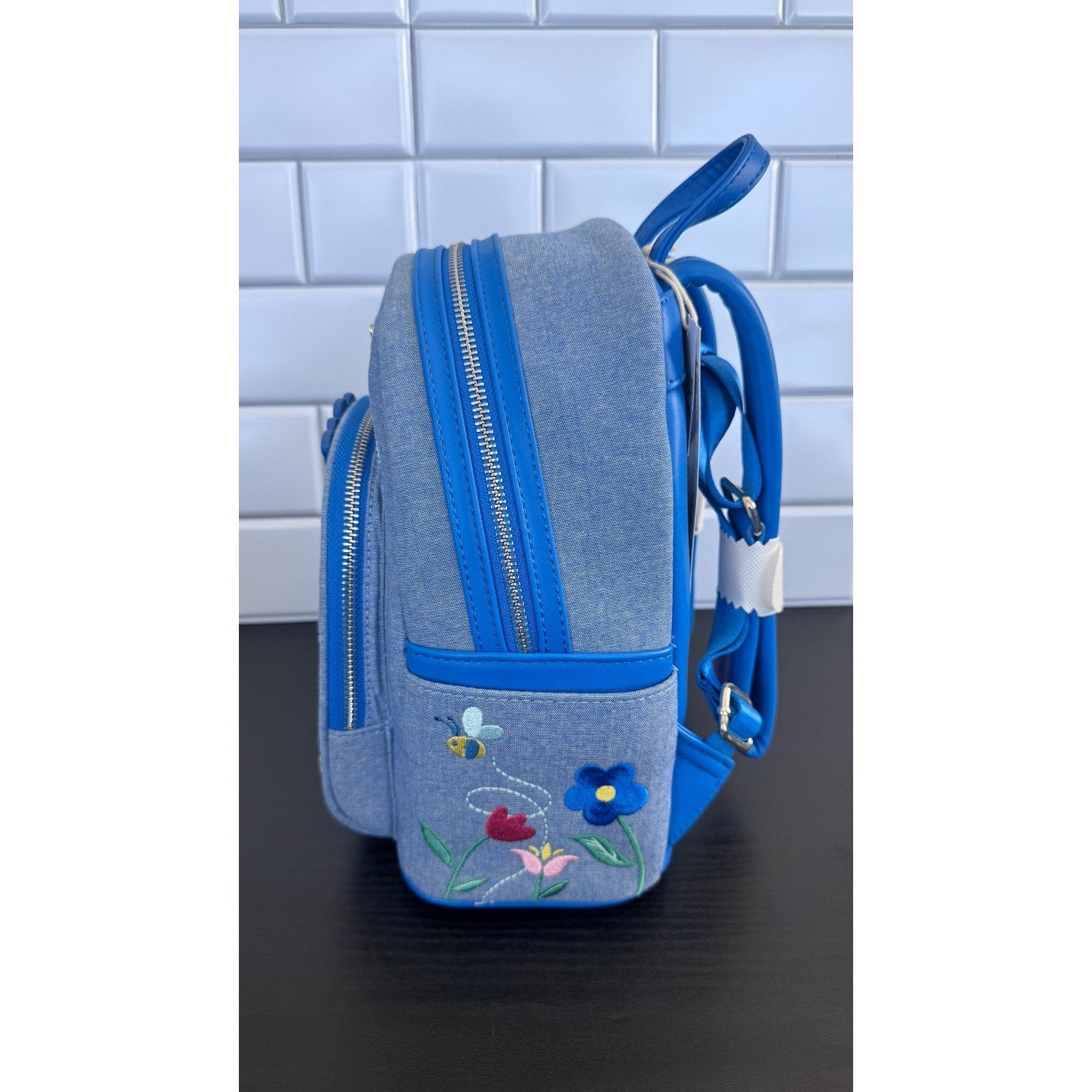 Disney Parks x Loungefly Denim Winnie the Pooh and Friends Mini Backpack NWT