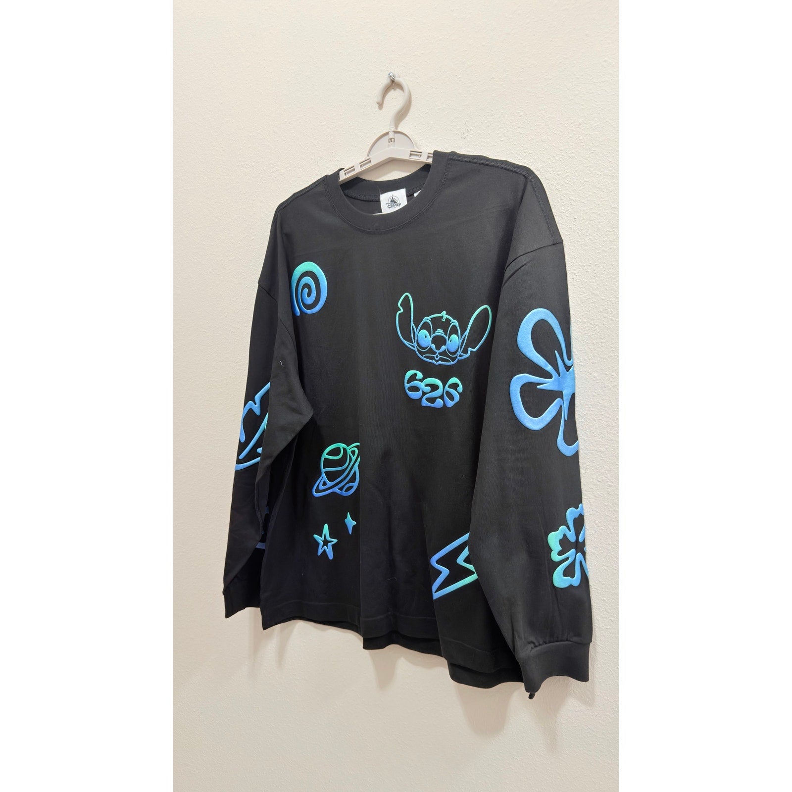 Disney Parks Stitch 626 Oversized Celebration Crew Top Adult Large NWT