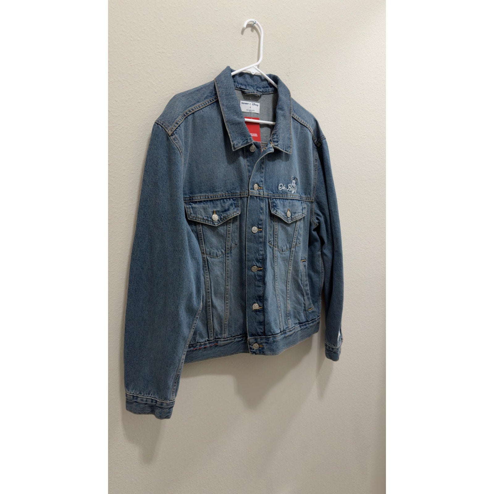 NWT Old Navy x Disney Men's Mickey Mouse Americana Denim Trucker Jacket XL