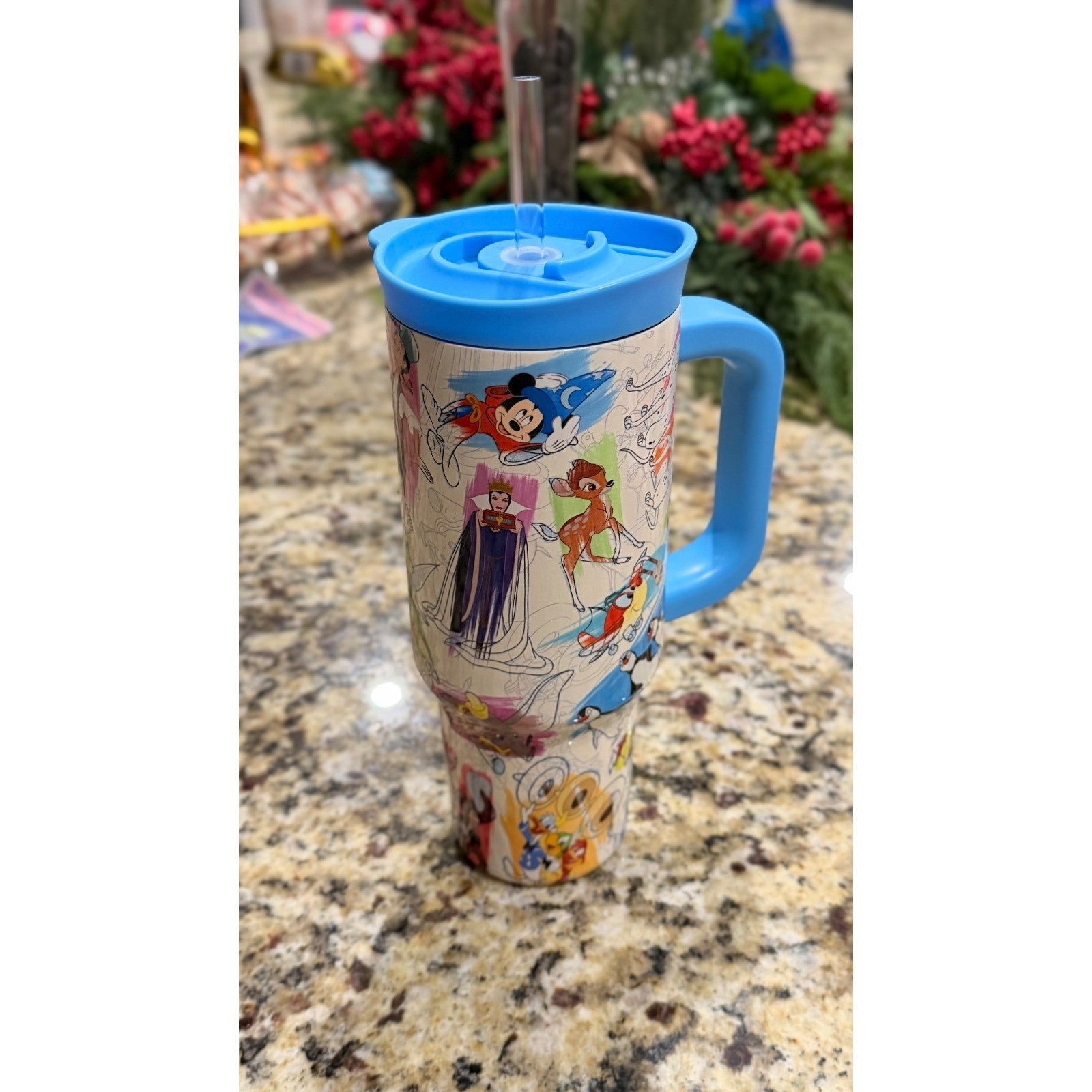 Disney Parks Sketchbook 30oz Stainless Steel Tumbler Classic Characters NWT