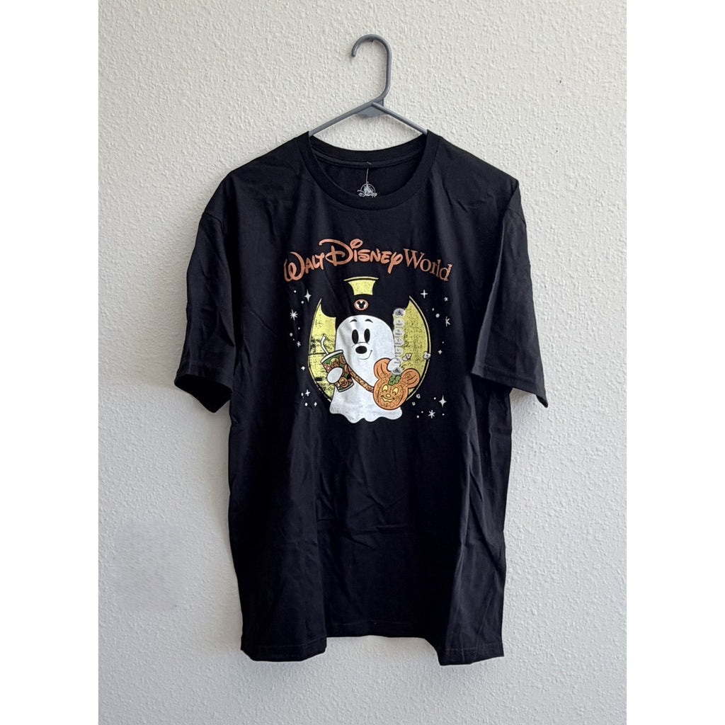 NEW Disney Parks Halloween Mickey Ghost T-Shirt - Adult Large