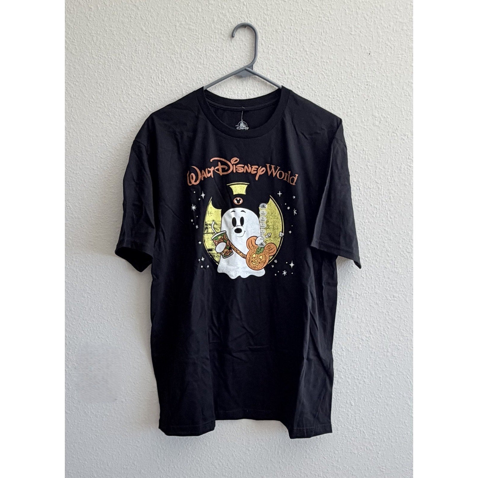 NEW Disney Parks Halloween Mickey Ghost T-Shirt - Adult Large