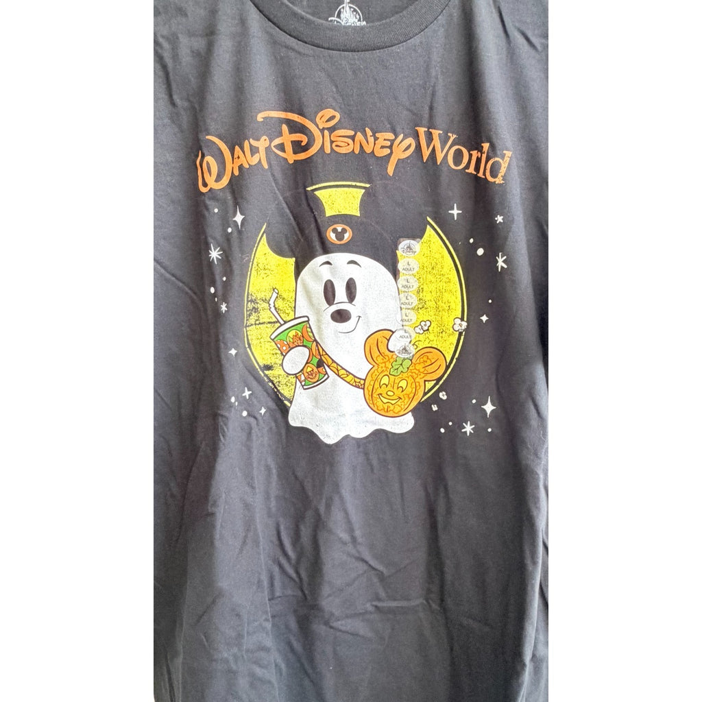 NEW Disney Parks Halloween Mickey Ghost T-Shirt - Adult Large