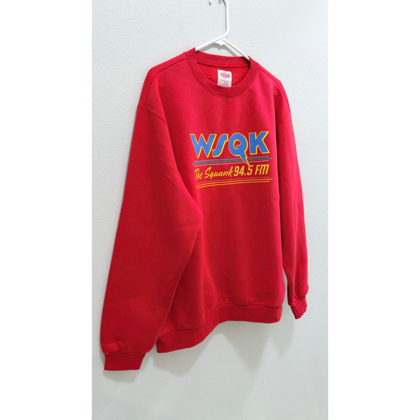 NWT Netflix Stranger Things x Primark WSQK Radio Crewneck - Size XL