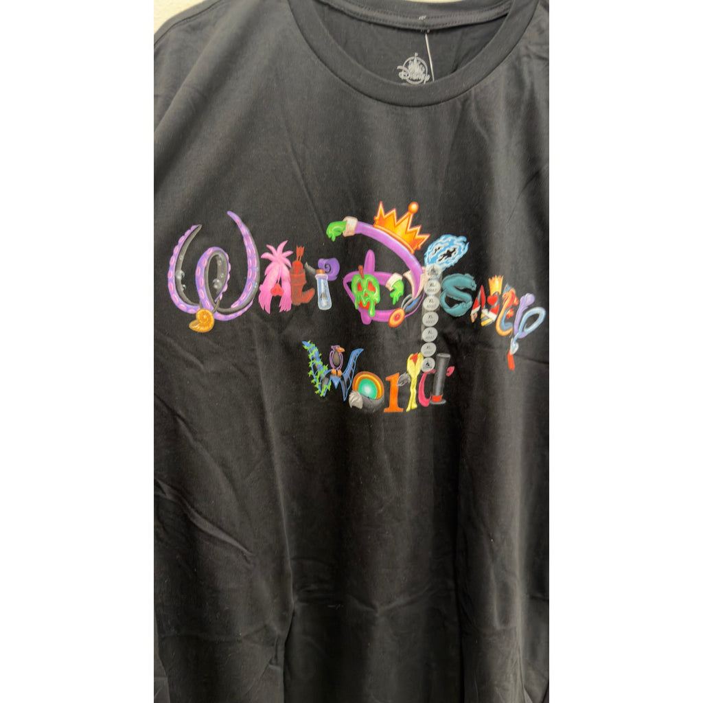 Disney Parks Walt Disney World Villains Logo Graphic T-Shirt NWT Large