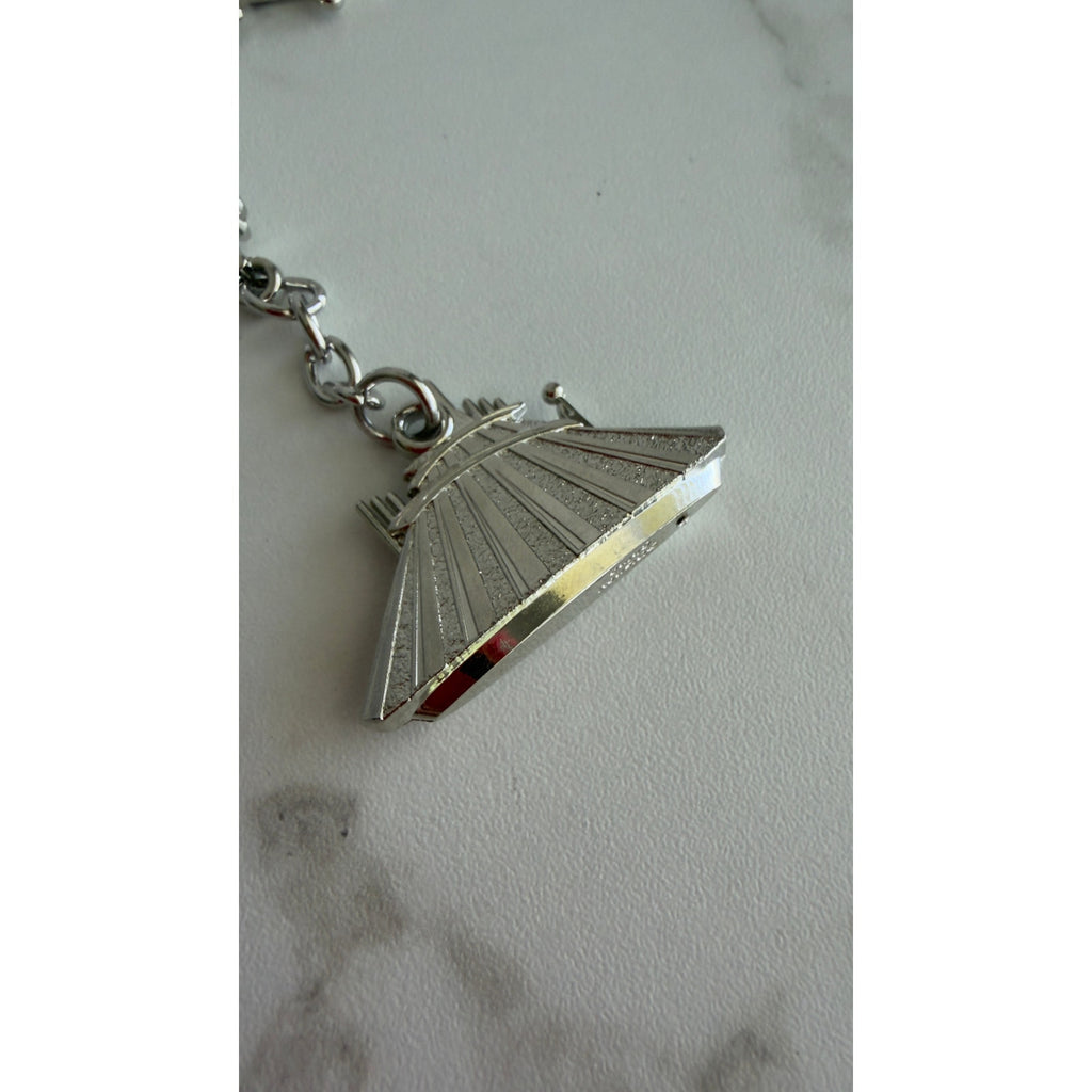 Disney Parks Space Mountain Tomorrowland Metal Keychain Bag Charm NWT