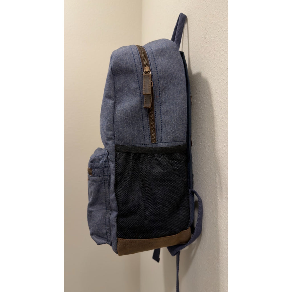 NWT Wrangler Kayce Canvas Backpack - Blue Denim Western Laptop Bag