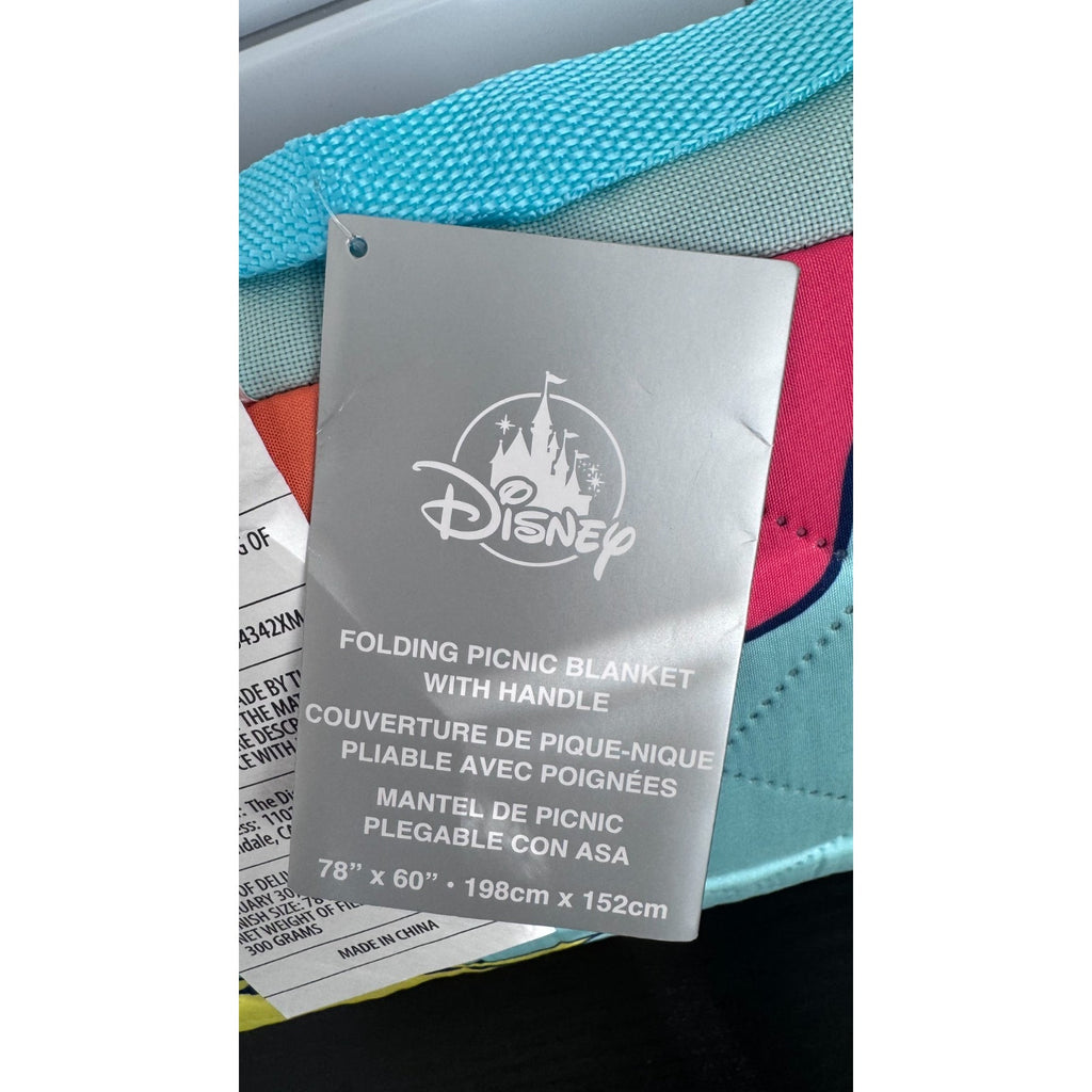 NWT Disney Parks Mickey & Minnie Mouse Folding Picnic Blanket | 78''x 60''