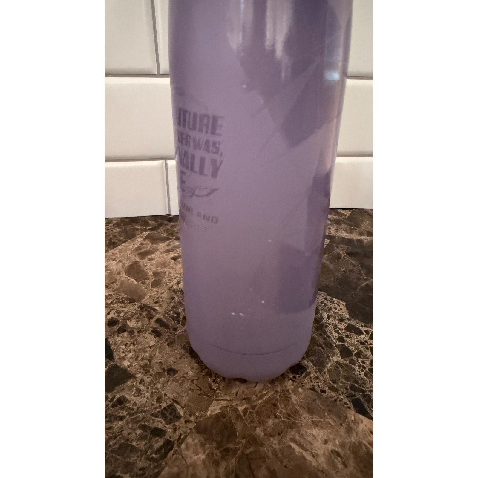 Disney Parks Tomorrowland "Purple Wall" Stainless Steel Water Bottle - Imperfect