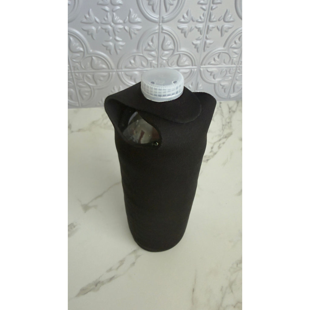 Black Neoprene Water Bottle Sleeve Holder Carrier Pouch w/ Clip NEW
