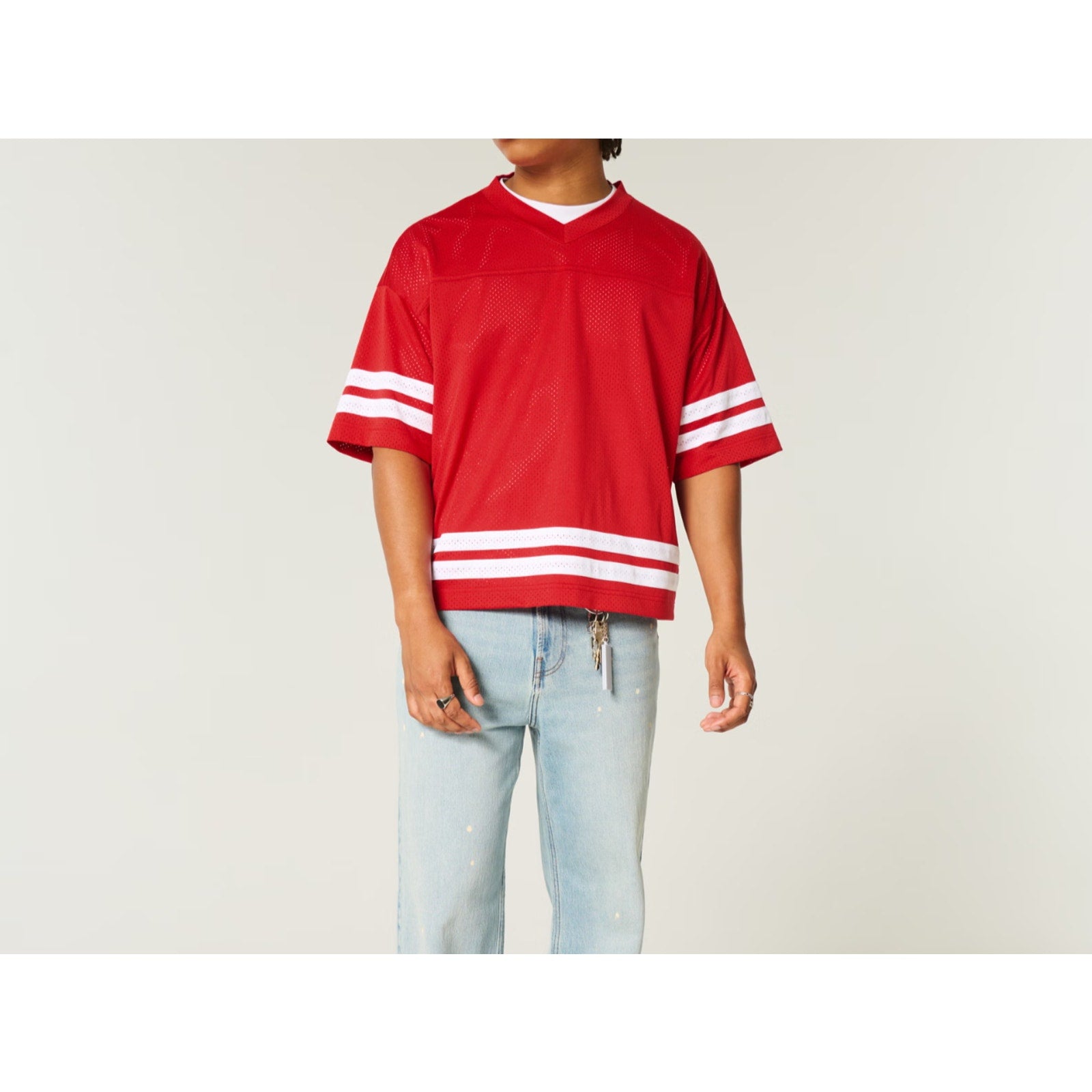 Hollister Baggy Crop Mesh Football Jersey Adult Large - Brand New
