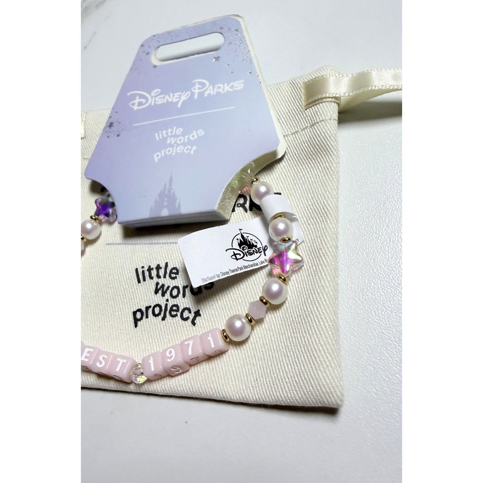 Disney Parks x Little Words Project "Est. 1971" Bracelet NEW