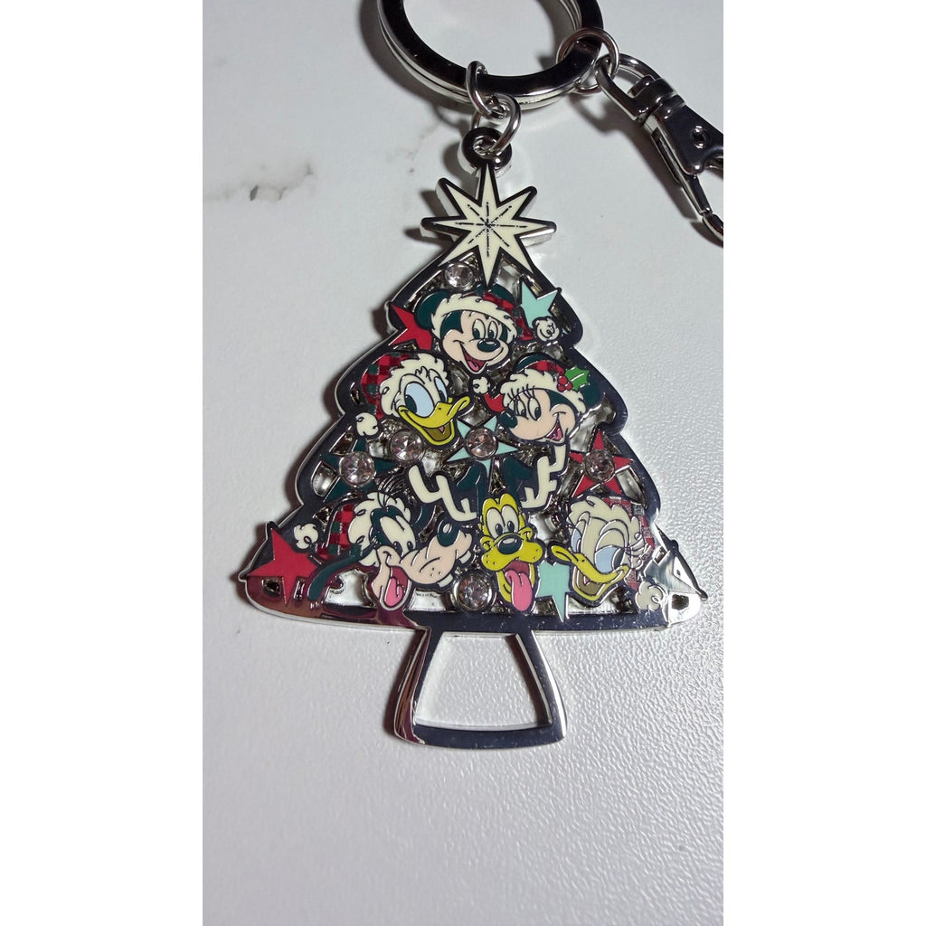 Disney Parks Mickey & Friends Christmas Tree Keychain Bag Clip NWT