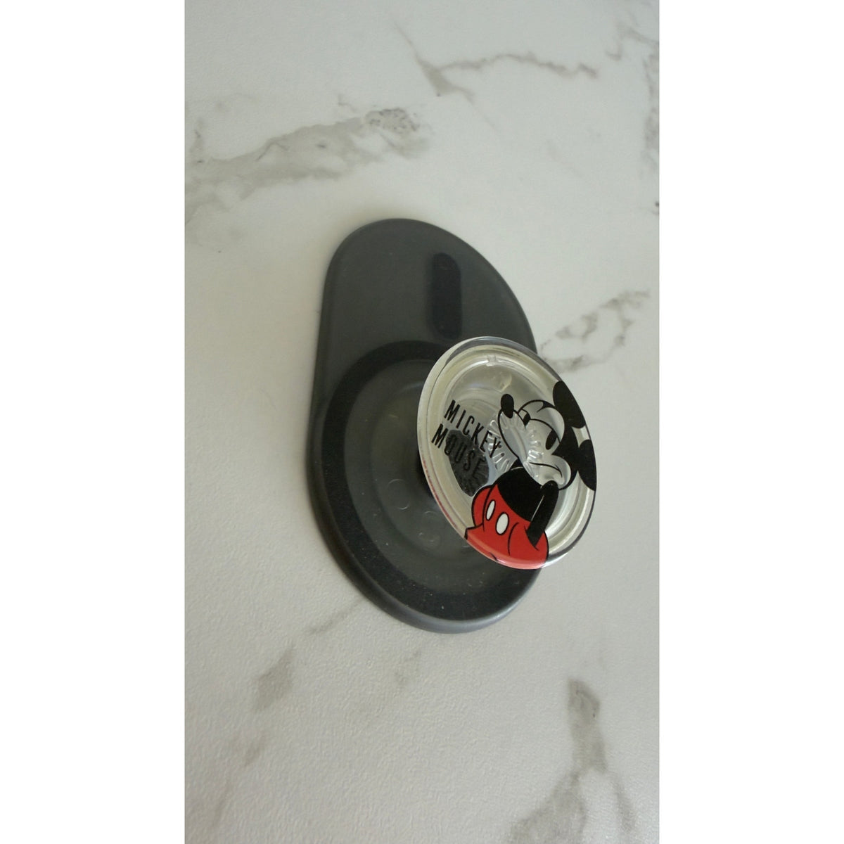 PopSockets Disney Mickey Smirk MagSafe PopGrip w/ Smokey Grey Base Preowned