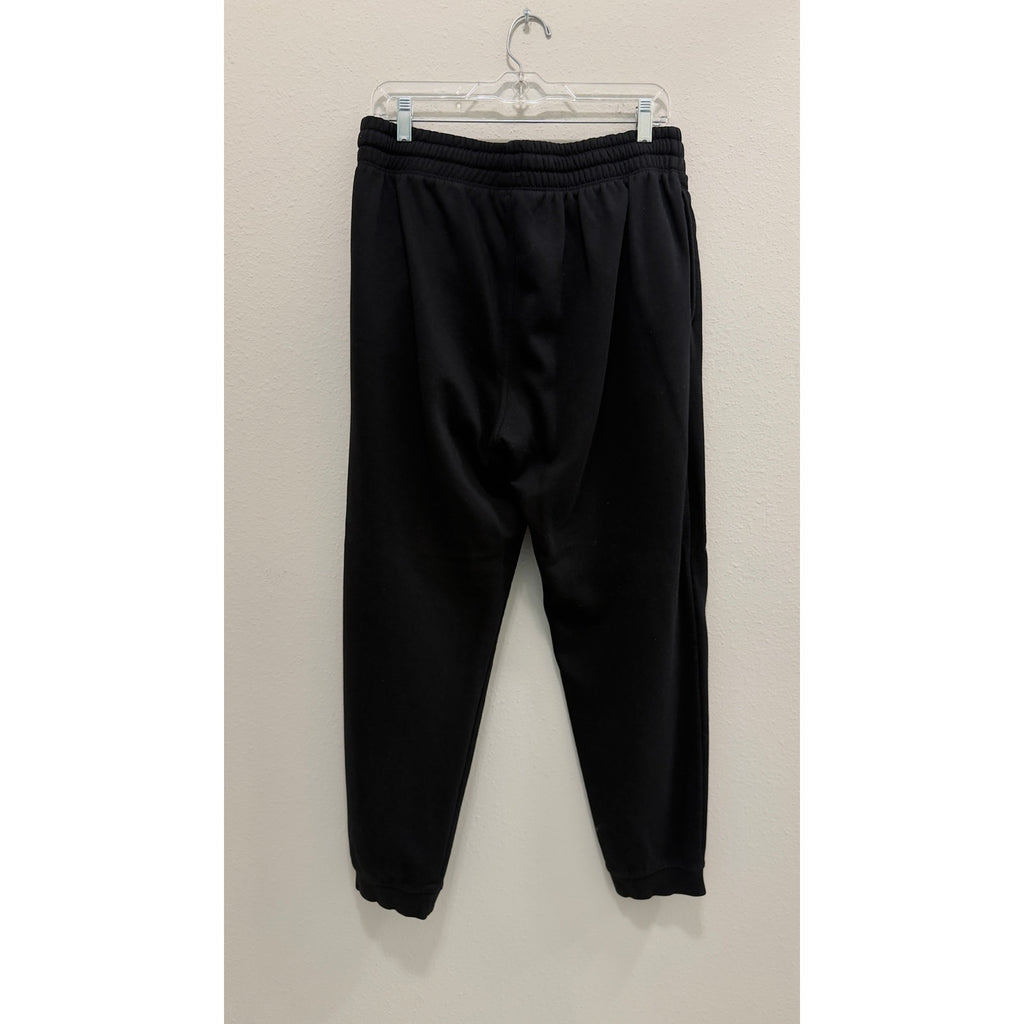 H&M Mens Regular Fit Fleece Joggers Sweatpants Black Drawstring Large