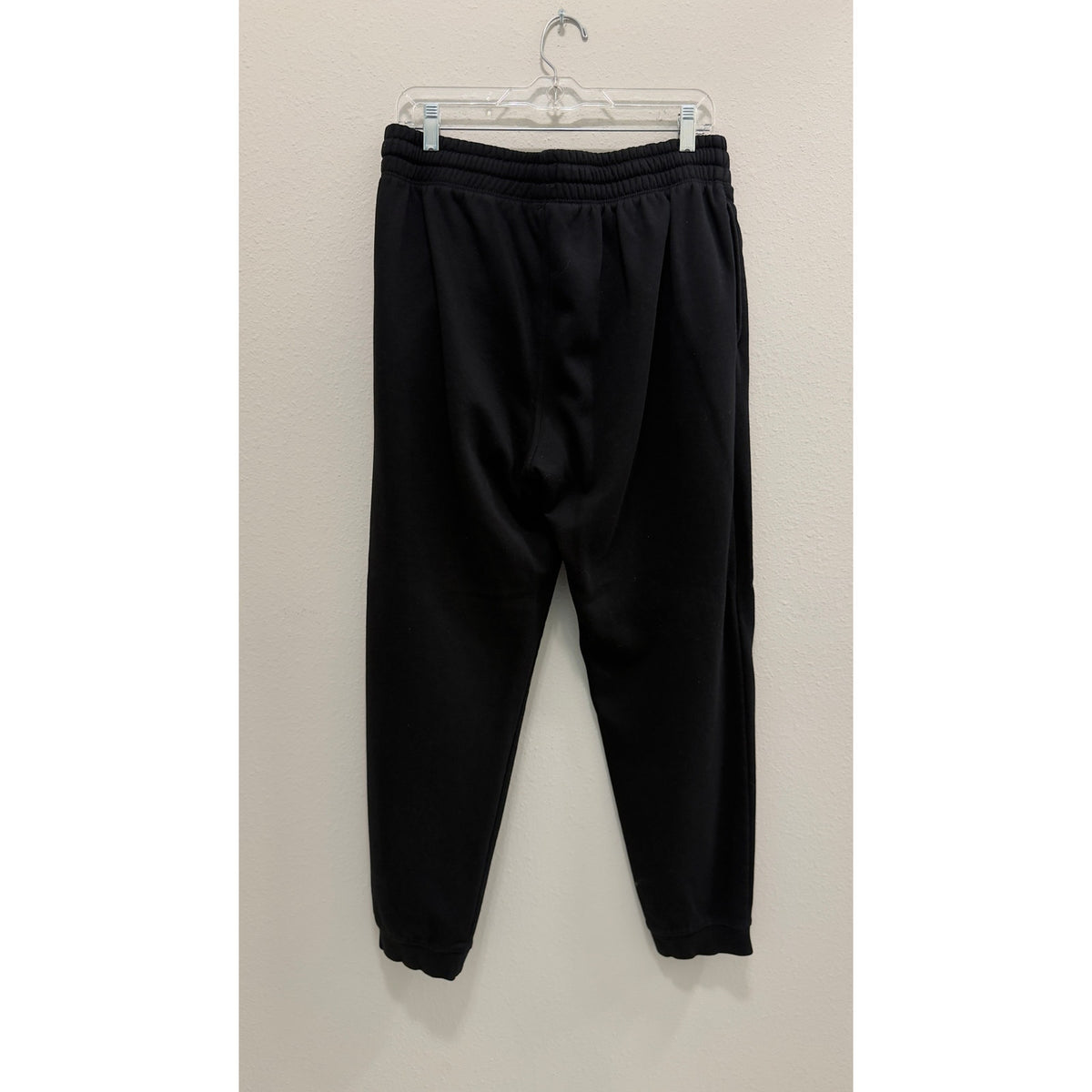 H&M Mens Regular Fit Fleece Joggers Sweatpants Black Drawstring Large