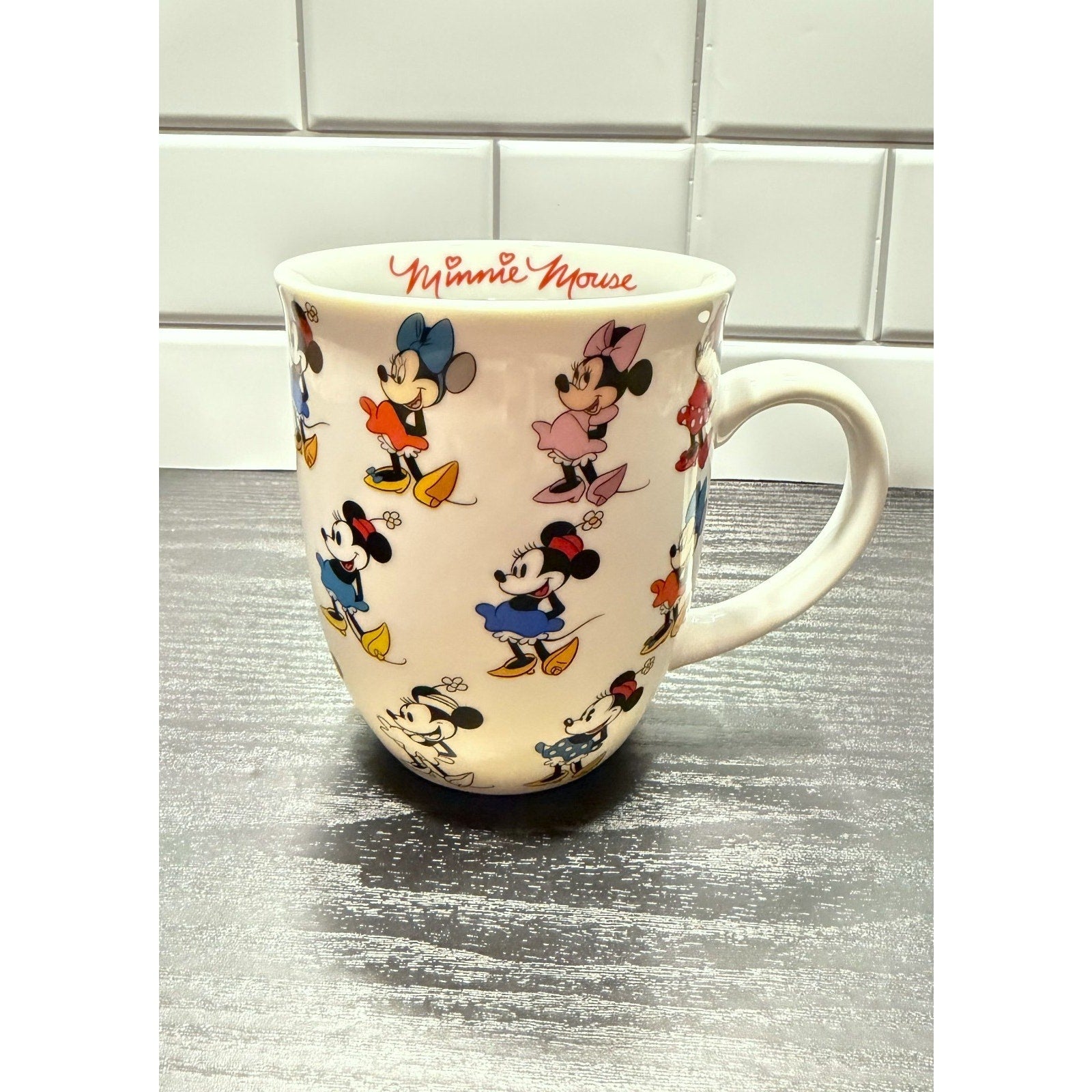 Disney Minnie Mouse Evolution Mug - Molded Ceramic 14 oz NEW