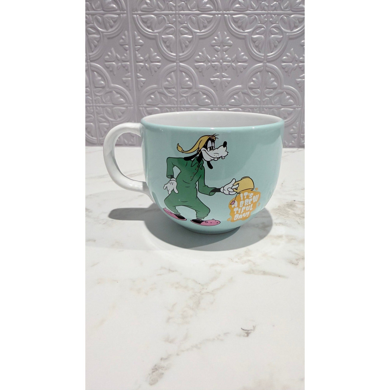 Disney Parks Goofy Its A Brew-tiful Day Morning Coffee Mug Large 19oz NEW
