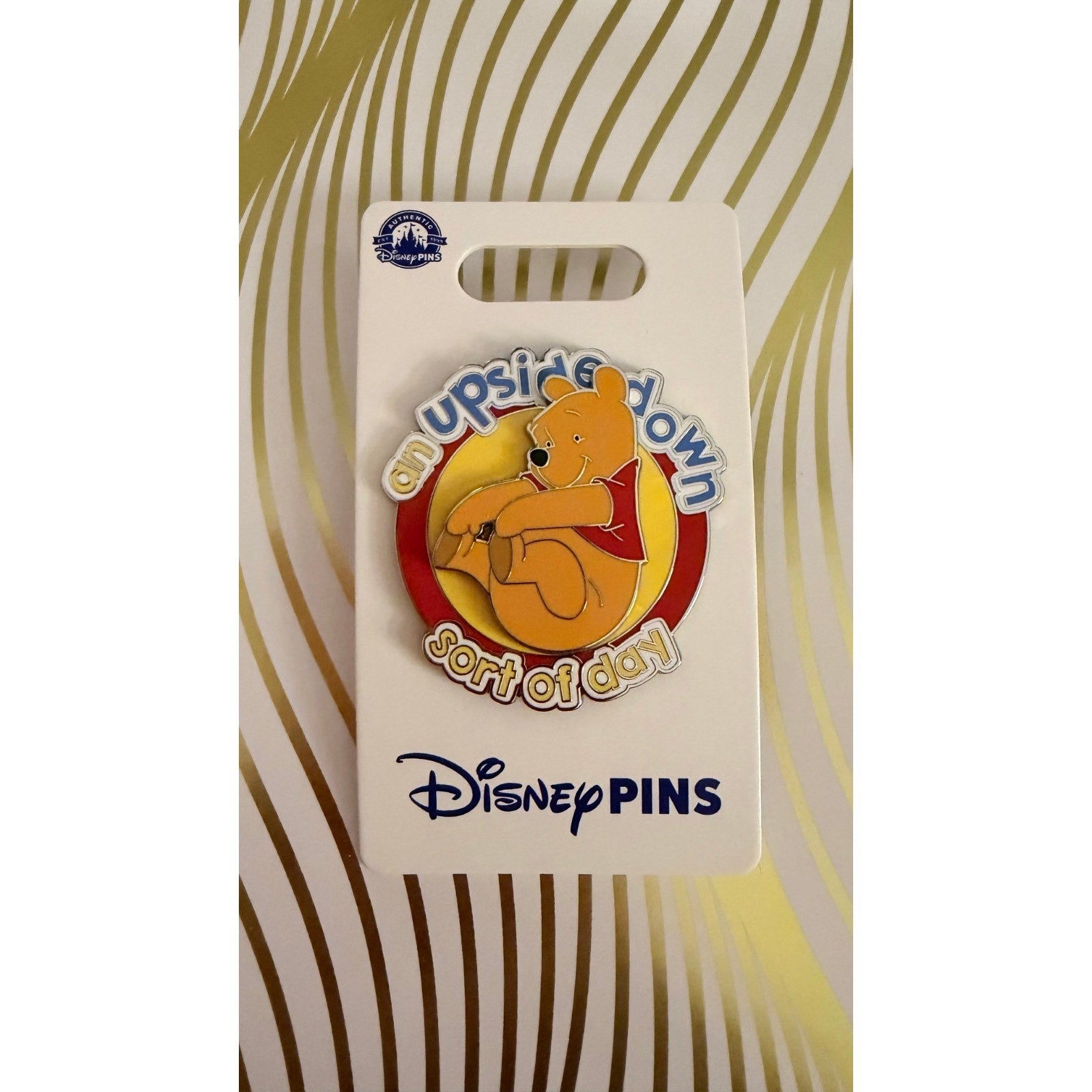 NEW Winnie The Pooh An Upside Down Sort of Day Disney Spinner Pin
