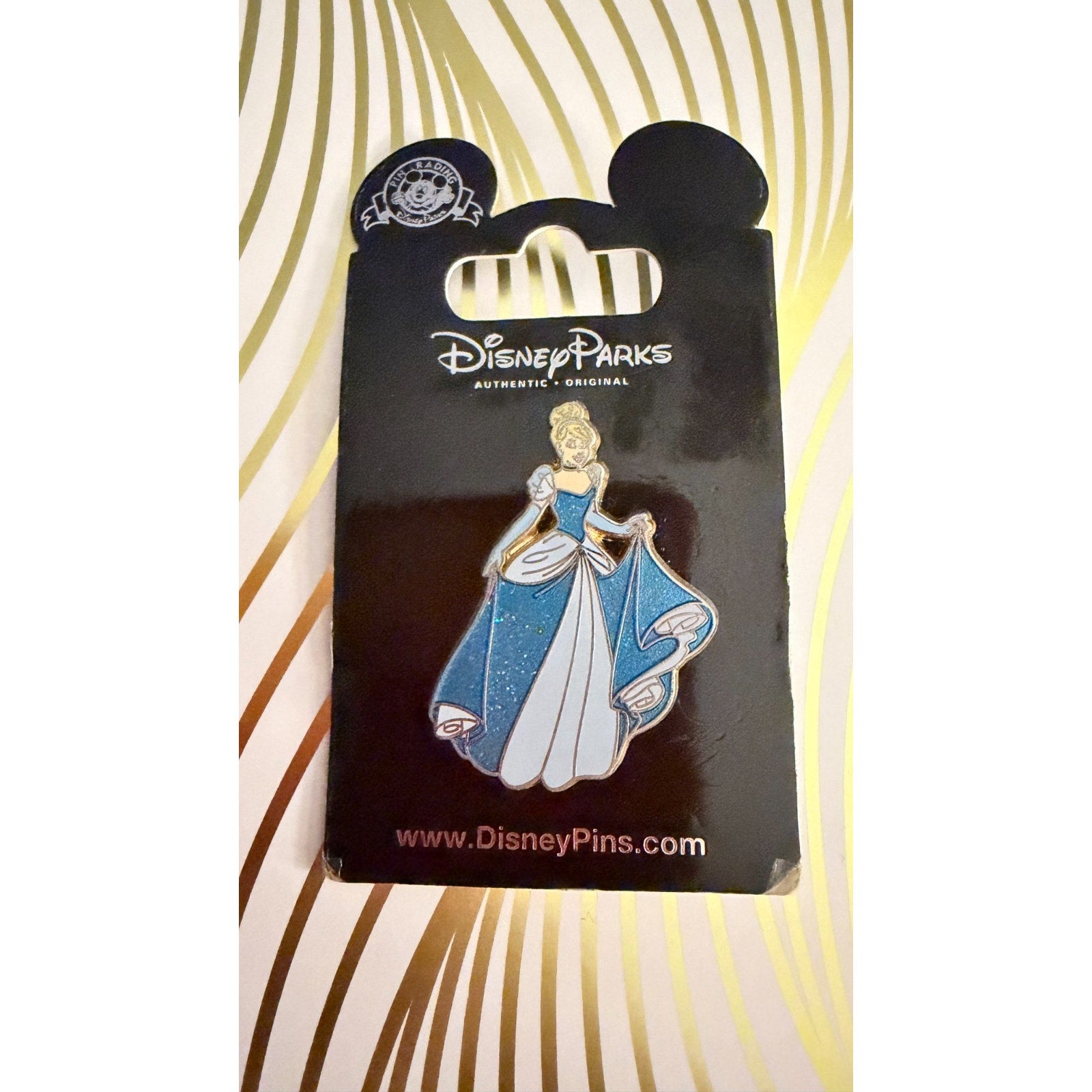 Disney Parks 2012 Disney Princess Cinderella Pin - Classic Blue Dress