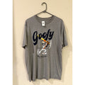 Disney Parks Goofy "Never Miss A Hit!" Ringer T-Shirt Large Baseball Tee NEW