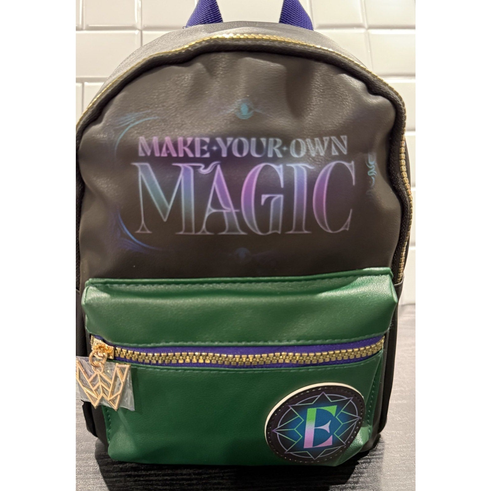 Wicked " Make your own Magic" Black/Green Mini Backpack NEW