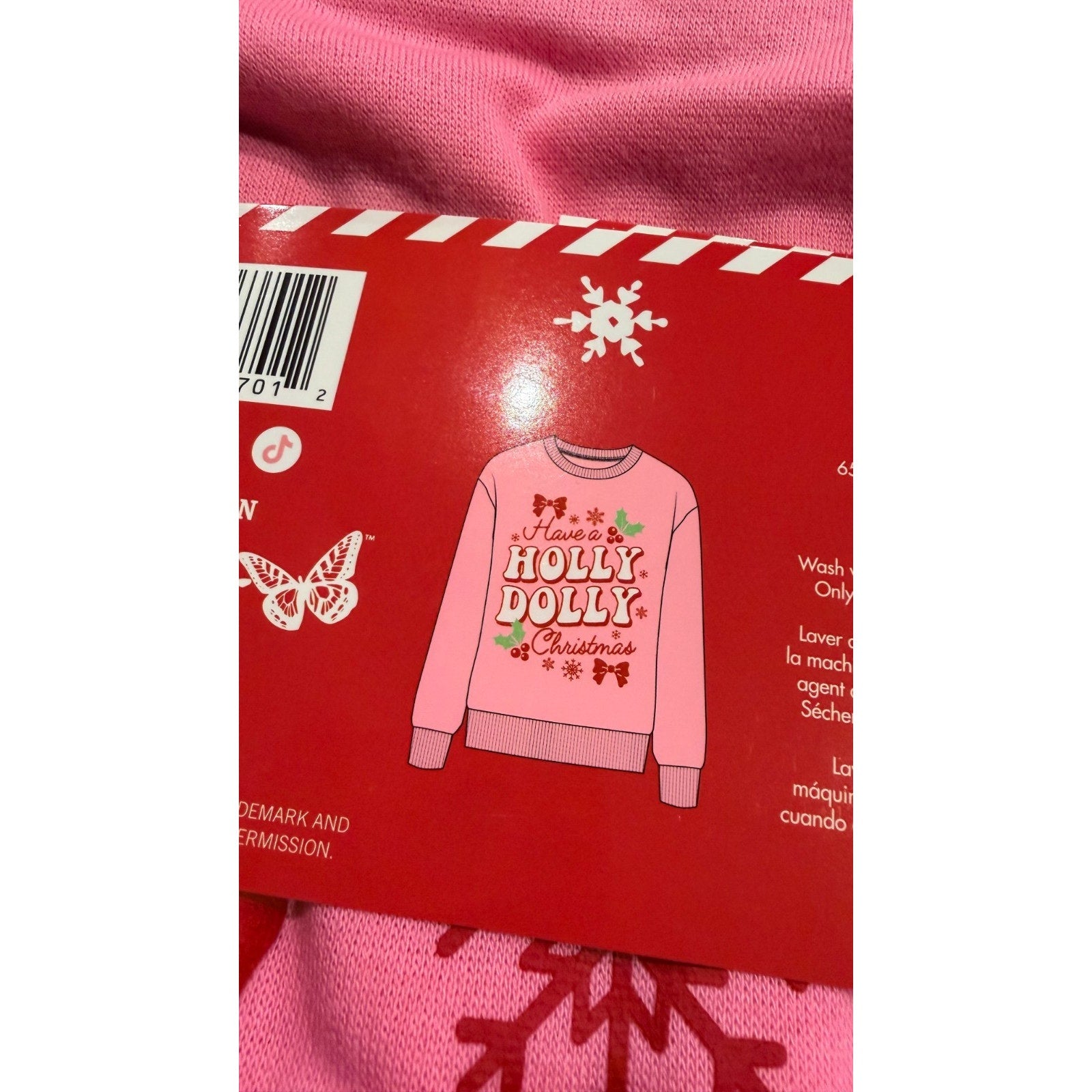 Dolly Parton Christmas Graphic Pullover - Pink - Women's XL - NWT