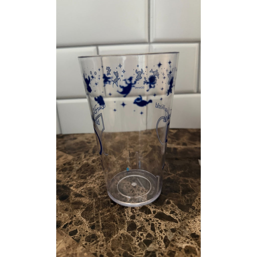 Walt Disney World 50th Anniversary Clear Plastic Cups - NEW Set of 8