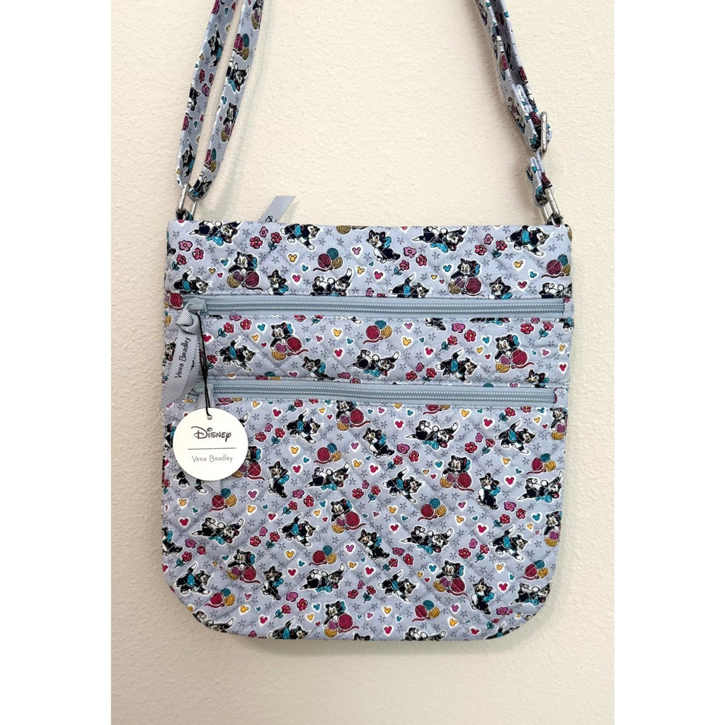 NWT Vera Bradley Disney Playful Figaro Triple Zip Hipster Pinocchio