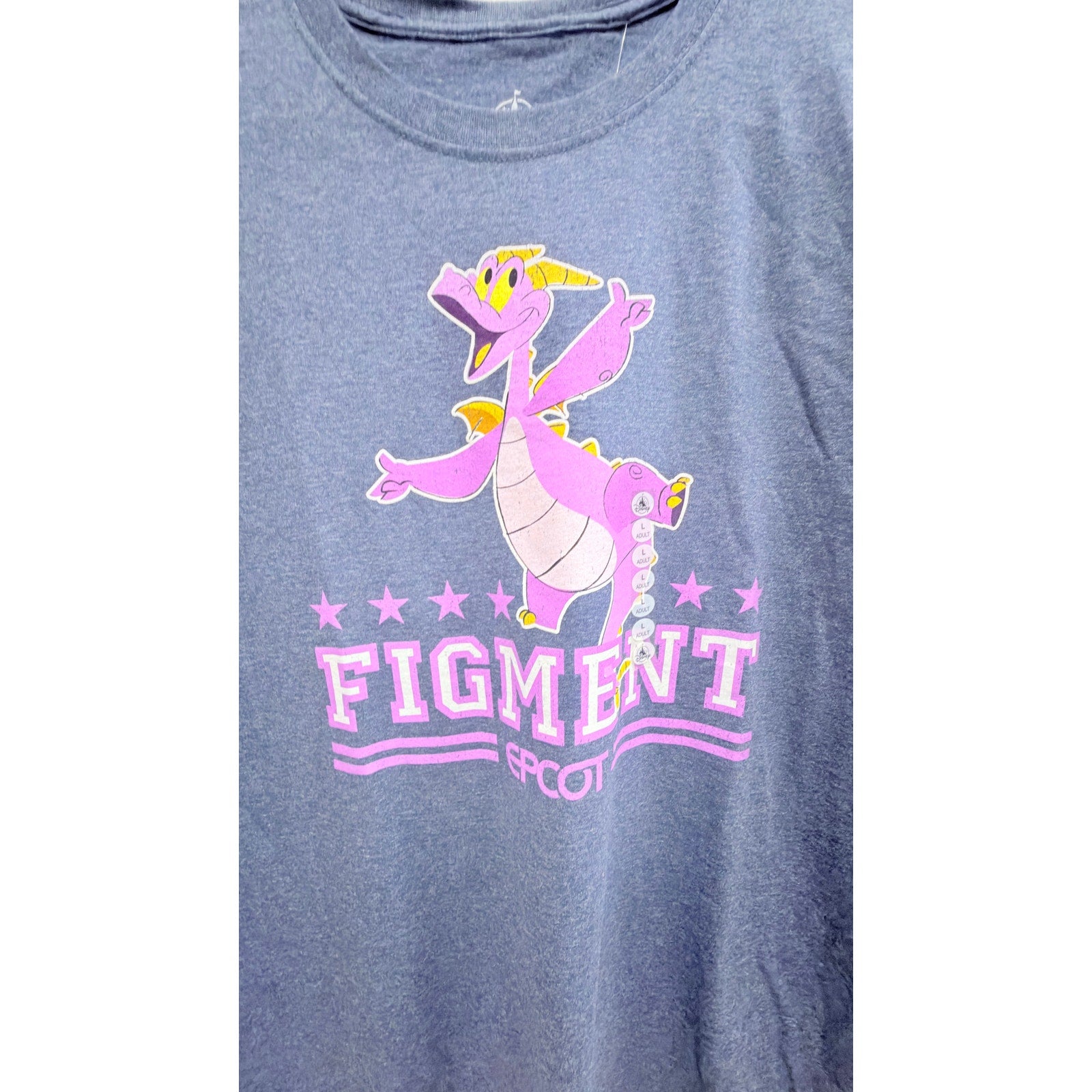 NWT Disney Parks EPCOT Figment "Spark of Inspiration" Tee - Large