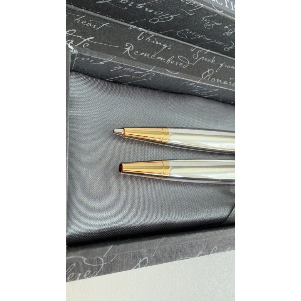 Things Remembered Reflections Pen & Pencil Set Engraved "Rosie" Silver & Gold NEW