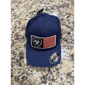 ARIAT Men's Navy Flexfit USA Shield Logo Cap NEW