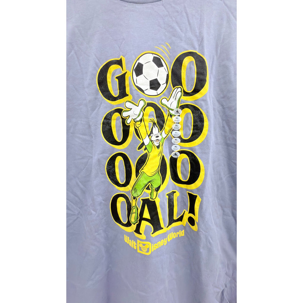 NWT Disney Parks Goofy "GOAL!" Soccer T-Shirt - Adults XL