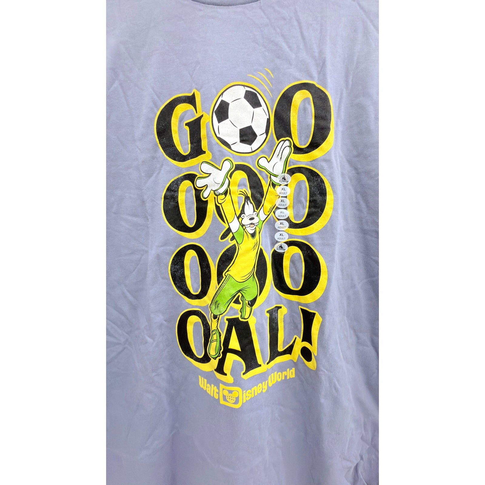 NWT Disney Parks Goofy "GOAL!" Soccer T-Shirt - Adults XL