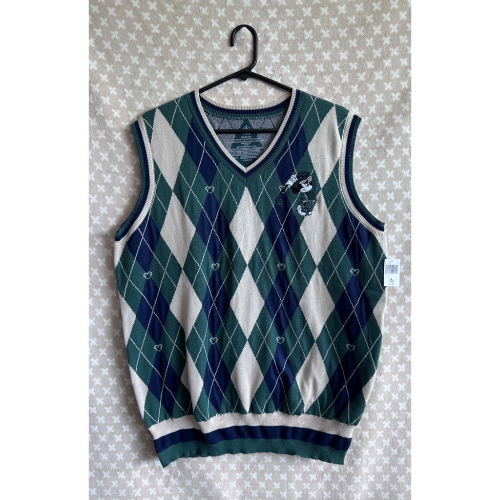 NEW 2025 Disney Parks Mickey Mouse Golf Golf Sweater Vest Men's Large
