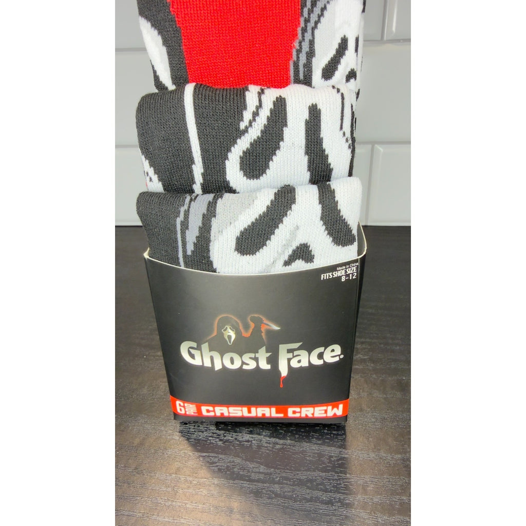 Scream Ghost Face Horror Socks - Spooky Halloween Crew Socks - New