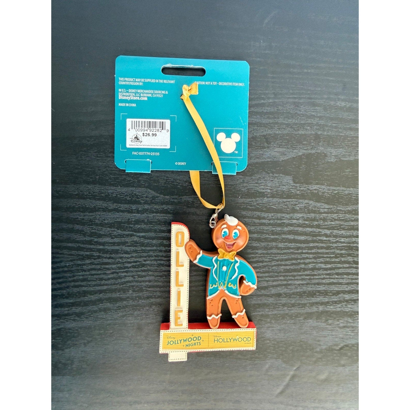 Disney Parks 2025 Jollywood Nights Ollie Gingerbread Ornament – NWT